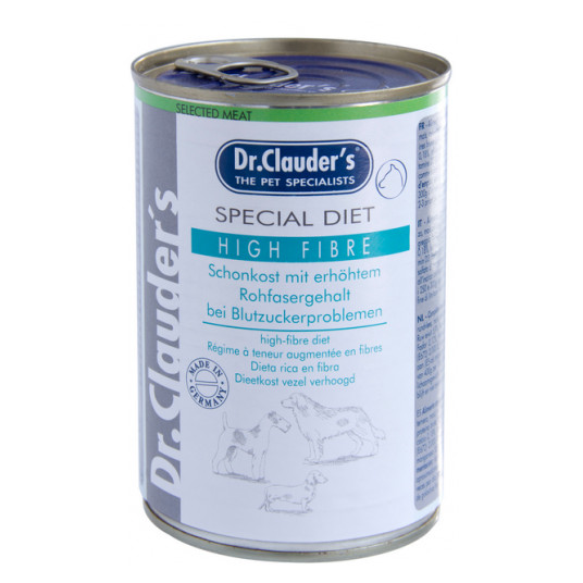 Dr. Clauder's special diet high fibre specializuotas drėgnas maistas šunims, sergantiems diabetu 400g