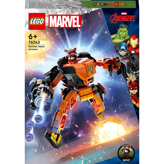  LEGO® 76243 MARVEL Rocket šarvai-robotas 