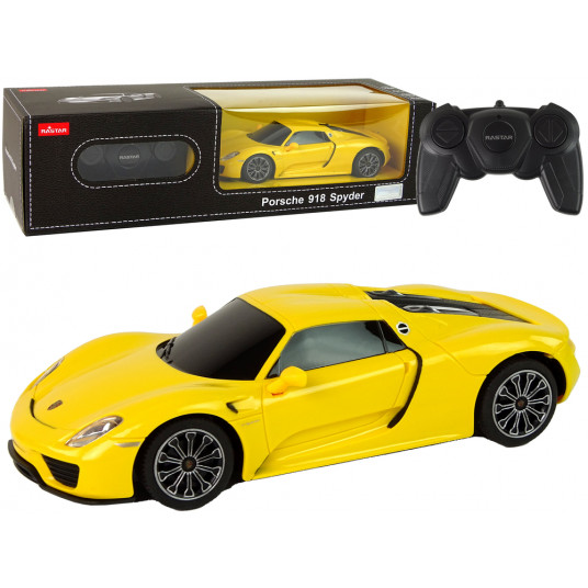 Nuotoliniu būdu valdomas automobilis Porsche 918, 1:24, geltonas