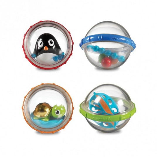  MUNCHKIN vonios žaislų rinkinys, Float & Play Bubbles, 4 mėn+,  4vnt, 01158402 