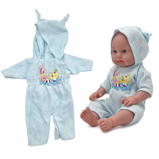 Lėlės drabužių rinkinys Woopie, 43-46 cm, mėlynas