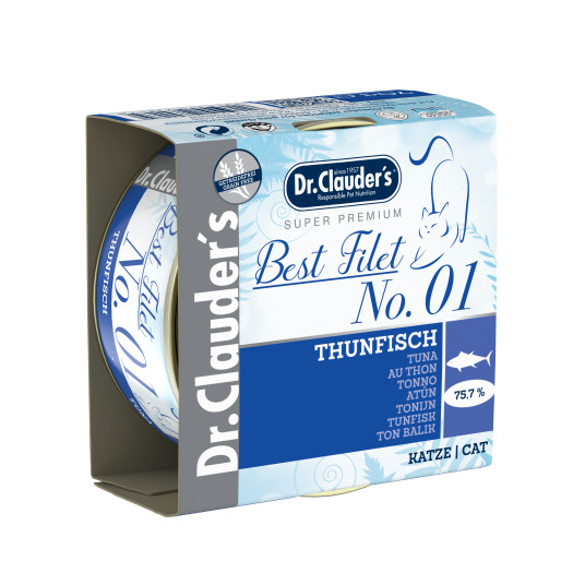 Dr. Clauder's best filet drėgnas maistas katėms su tunu 70g