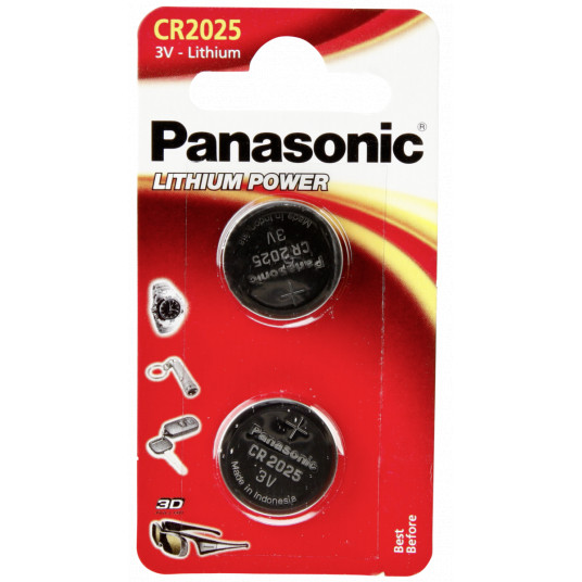  1x2 Panasonic CR 2025 Lithium Power 