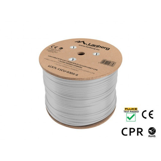  LANBERG CABLE SFTP CAT. 7 305M WIRE CU LSZH GRAY 