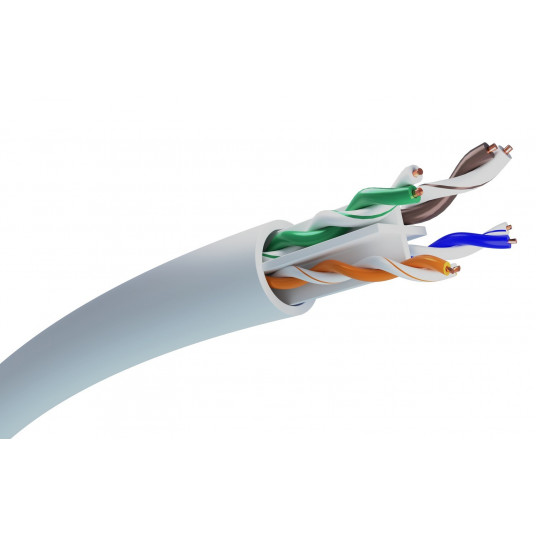  Extralink CAT6 UTP (U/UTP) V2 INDOOR TWISTED PAIR 100M tinklo kabelis Pilka U/UTP (UTP) 