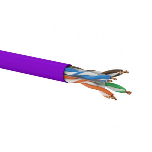  ALANTEC U/UTP cat.6 Dca LSOH kabelis 4x2x23AWG (PURPLE apvalkalas) 500m 