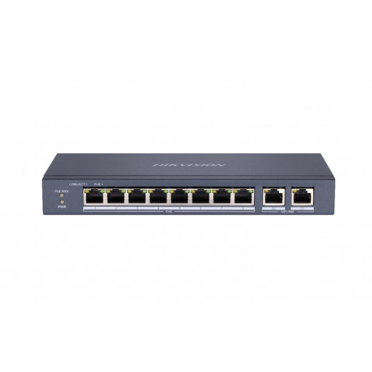  Hikvision DS-3E0310P-E/M tinklo komutatorius Ne-valdomas L2 Fast Ethernet (10/100) Maitinimas per Eternetą (PoE) Juoda 