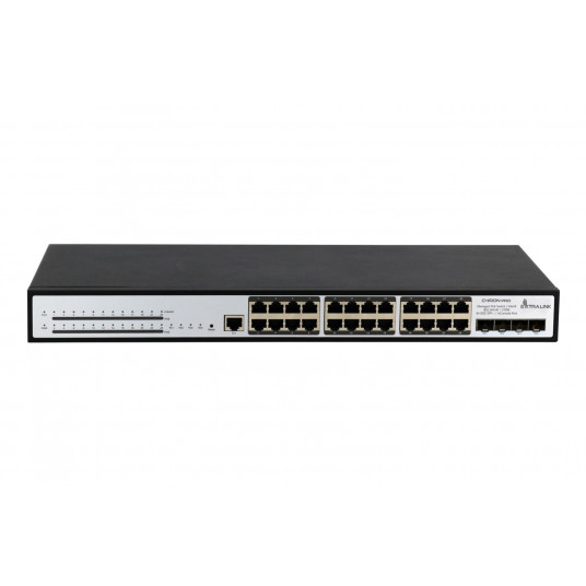  Extralink EX.19737 tinklo komutatorius Valdomas L3 Gigabit Ethernet (10/100/1000) Maitinimas per Eternetą (PoE) 1U Balta 