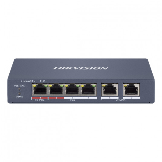  KOMUTATORIUS POE HIKVISION DS-3E1106HP-EI 
