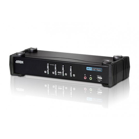  ATEN CS1764A-AT-G KVM jungiklis Juoda 