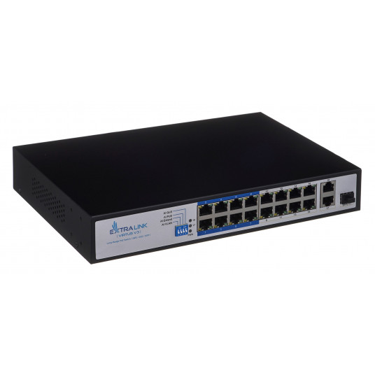  Extralink VIRTUS V3 Ne-valdomas L2 Fast Ethernet (10/100) Maitinimas per Eternetą (PoE) 1U Juoda 