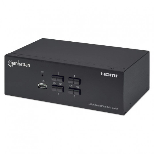  Manhattan Przełącznik KVM 4/1 HDMI, USB, 4K 30Hz 