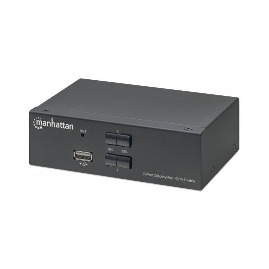 Manhattan 153546 Przełącznik KVM DisplayPort/USB 2x1 4K 60Hz