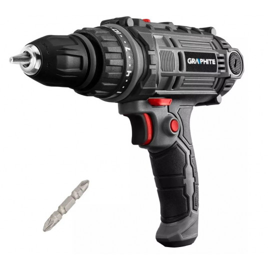  Maitinamasis gręžtuvas/suktuvas 300 W Graphite 10 mm savisriegis su dėklu 