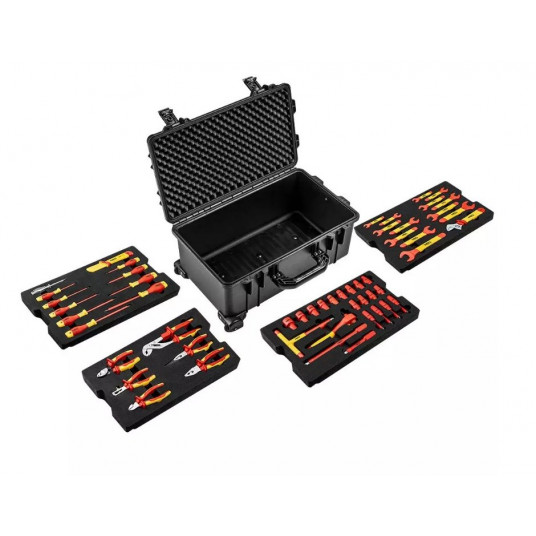  Neo Tools elektriko tarnybinė dėžė 52 dalys 22 colių tvirtoje dėžėje 
