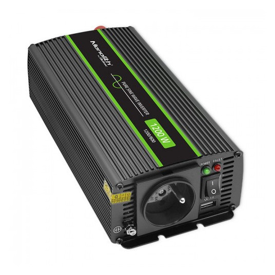  Qoltec Monolith maitinimo adapteris / inverteris Automatinis 1200 W Juoda 