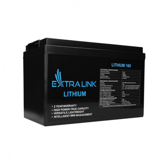  Extralink EX.30462 įkraunama baterija Ličio geležies fosfatas (LiFePO4) 160000 mAh 12,8 V 