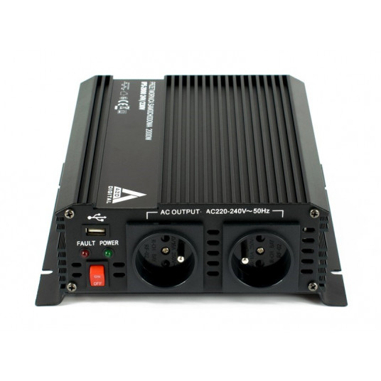  AZO skaitmeninis 24 VDC / 230 VAC automobilinis inverteris IPS-2000 2000W 