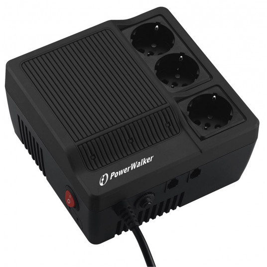  PowerWalker AVR 1000 įtampos reguliatorius 3 AC išvestis(ys / čių) 180-264 V Juoda 