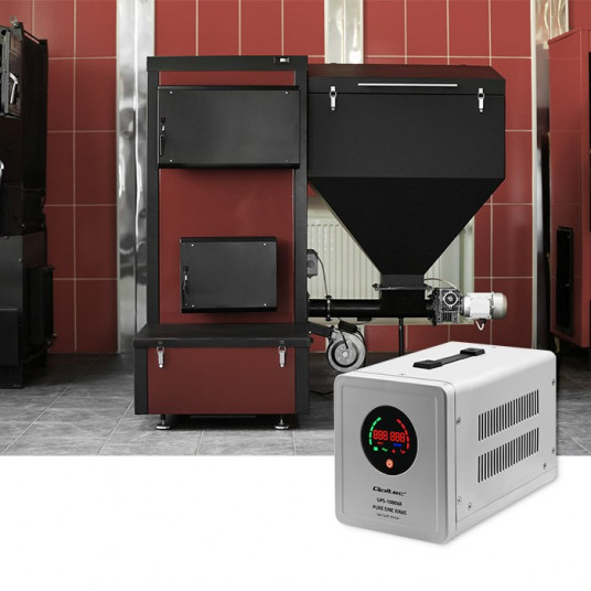  Qoltec 50717 Nepertraukiamo maitinimo šaltinis Pure Sine Wave UPS | 1000VA | 700W | pastovi fazė | Pilka 