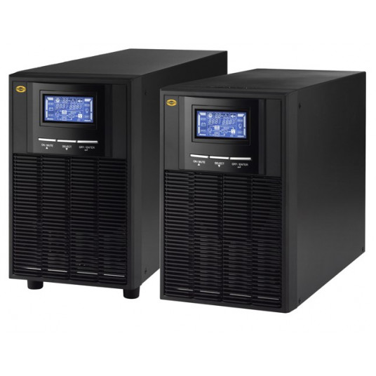  Orvaldi VWPP3K nepertraukiamo maitinimo resursai (UPS) Dviguba konversija (prisijungus) 3 kVA 2700 W 4 AC išvestis(ys / čių) 