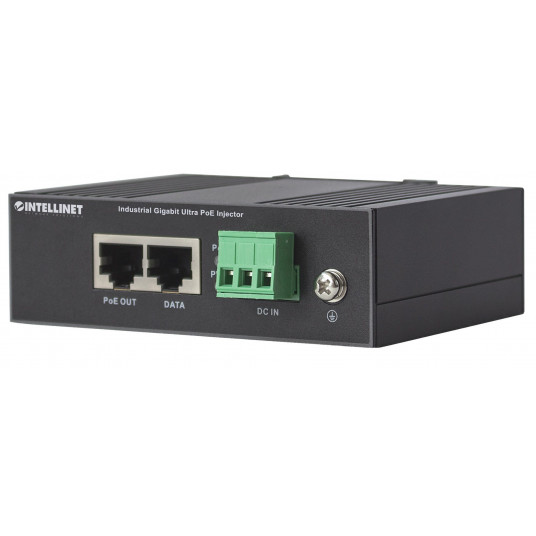  Intellinet 561389 Przemysłowy Injector Ultra PoE Gigabit, od -40 do +75°C, 60W, IP30 