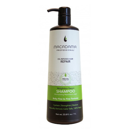 Macadamia - Light Moisturizing Shampoo For All Hair Types (Weightless Repair Shampoo) - 300 ml