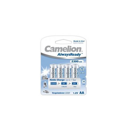  Camelion AA/HR6, 2300 mAh, AlwaysReady Rechargeable Batteries Ni-MH, 4 pc(s) 