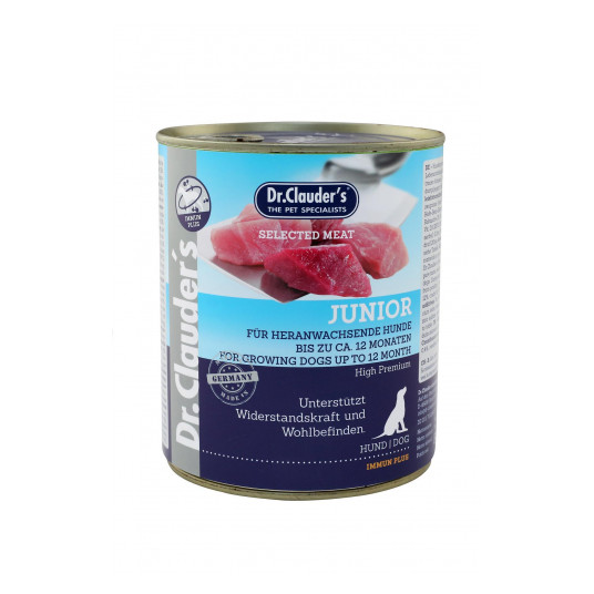 Dr. Clauder's junior subalansuotas drėgnas maistas jaunų šunų imuninei sistemai 800g