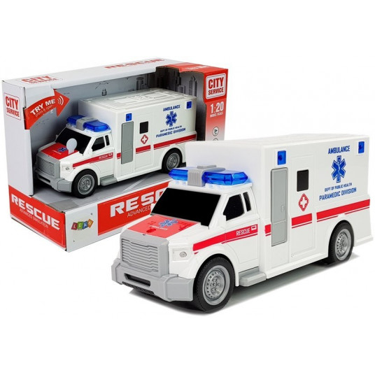  Greitosios pagalbos automobilis su garso ir šviesos efektais  