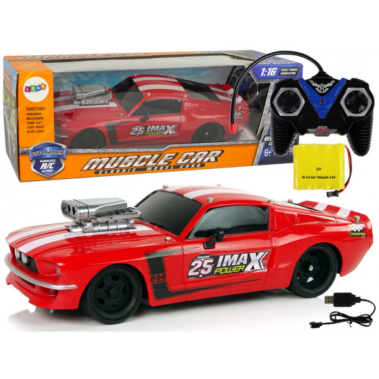  Nuotoliniu būdu valdomas sportinis automobilis, 1:16, raudonas 