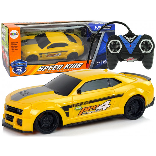 Nuotoliniu būdu valdomas sportinis automobilis, 1:24, geltonas