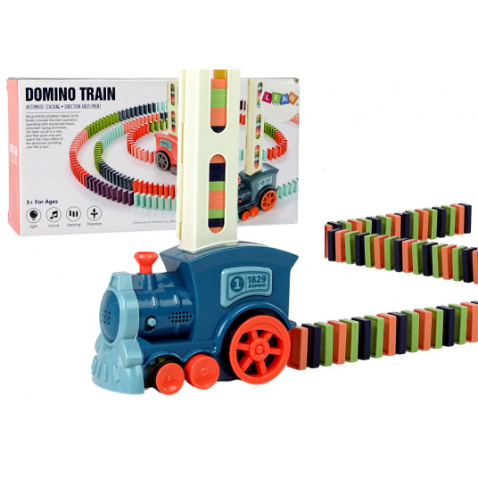 Domino kaladėlių traukinukas