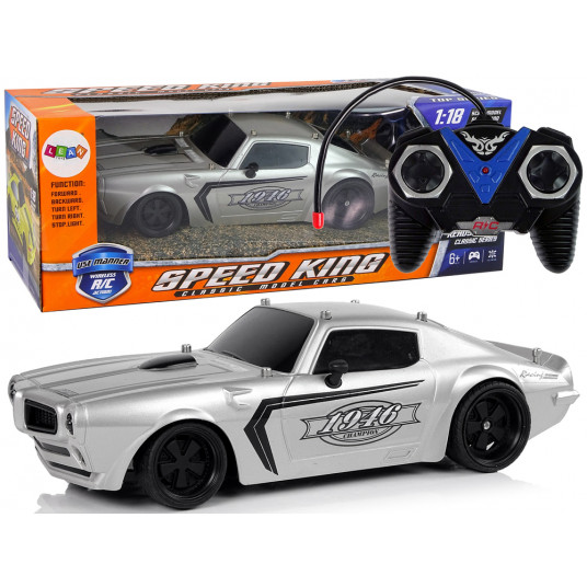  Nuotoliniu būdu valdomas sportinis automobilis Silver Champion, 1:18, sidabrinis 