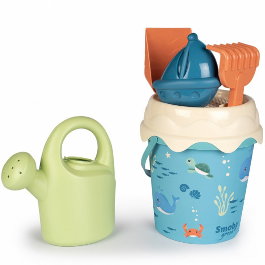Smoby kibirėlis su smėlio priedais ir bioplastiko laistytuvu
