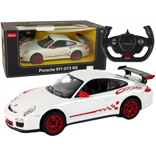Nuotoliniu būdu valdomas automobilis Porsche 911 GT3 RS, 1:14, baltas