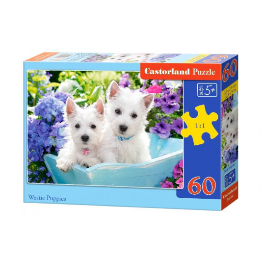 Dėlionė Castorland Westie Puppies, 60 dalių