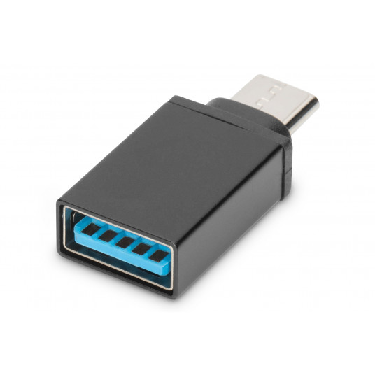  Digitus USB Type-C adapter, type C to A M/F, 3A, 5GB, 3.0 Version AK-300506-000-S	 Black, Jack USB A, Plug USB C 
