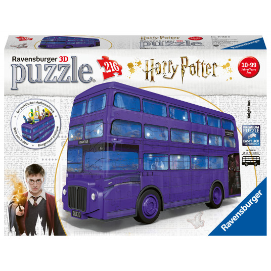  RAVENSBURGER 3D dėlionė Harry Potter Knight Bus, 216d., 11158 