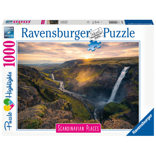  RAVENSBURGER dėlionė Haifoss Waterfall, Iceland, 1000d., 16738 