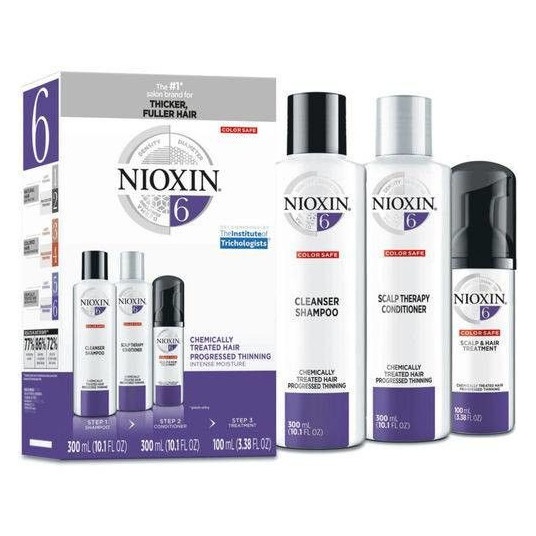 Nioxin - Gift System 6 for Thinning Normal to Thick Natural and Chemically Treated Hair System 6 ( Hair System Starter Kit 6)