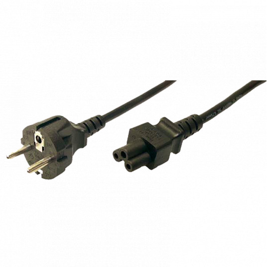  LogiLink® Power cord, safety plug male to IEC C5 female, 1.80m, black ACC 1.8 m 