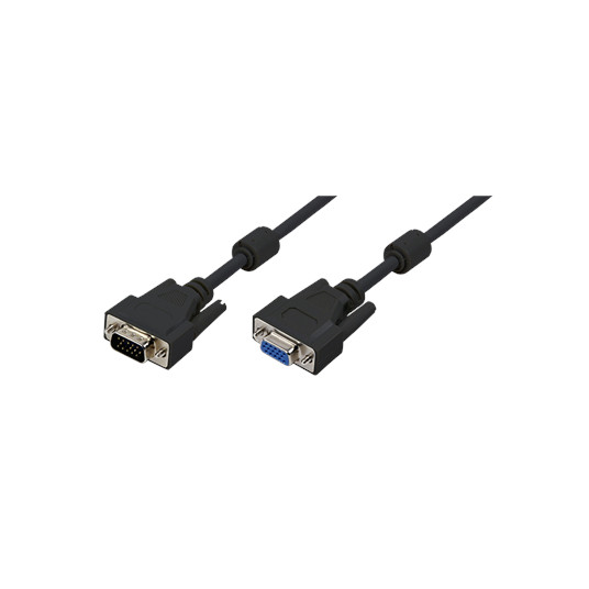  Logilink VGA extension cable male female 1.8 m, Black 