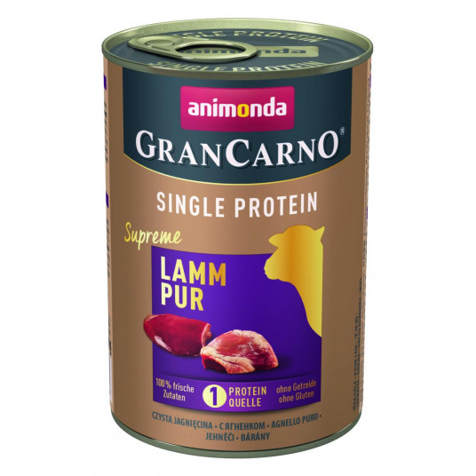  GranCarno Single Protein Supreme, šunų konservuotas pašaras su ėriena 400 g 