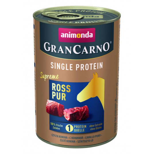  GranCarno Single Protein Supreme šunų konservai su arkliena 400 g 