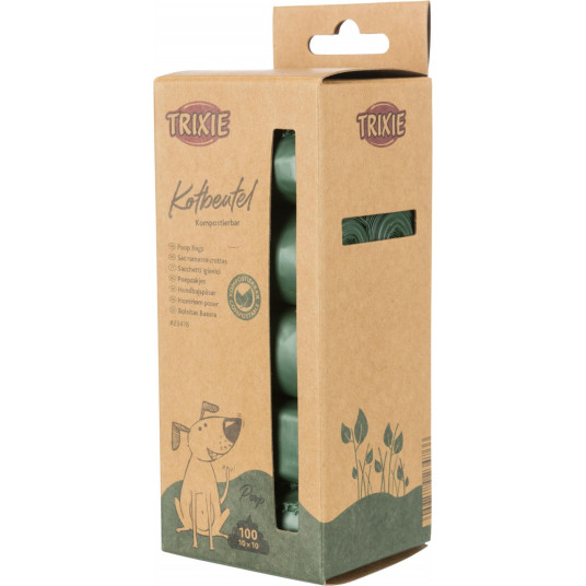  šunų ekskrementų maišeliai 10x10 vnt., kompostuojami 