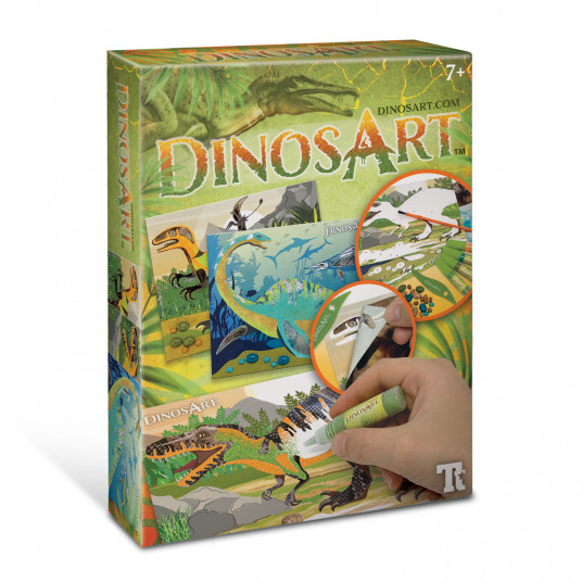 DINOSART kūrybinis rinkinys Sand & Foil Art, 15011
