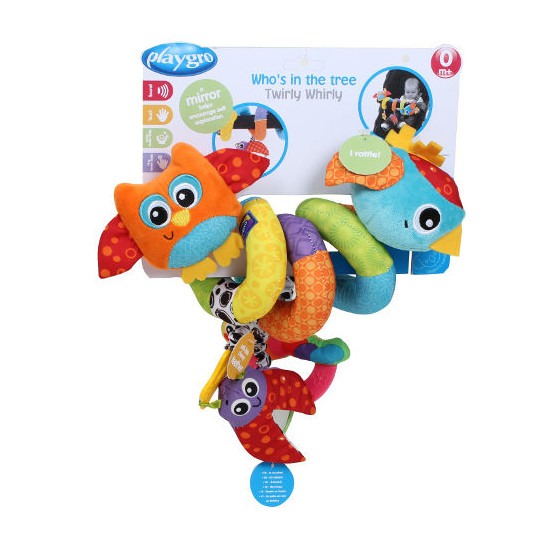  PLAYGRO vežimėlio žaislas su barškučiais Who's in the Tree, 184474 