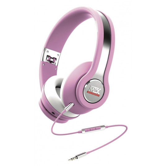  MTX AUDIO iX1PINK Hi-Fi triukšmo izoliacijos ausinės su Apple® garsumo valdymo pulteliu, rožinė 