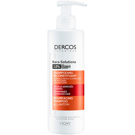 Vichy - Restorative shampoo for dry and damaged hair Dercos a ceramic Solutions (Resurfacing Shampoo) - 250 ml
